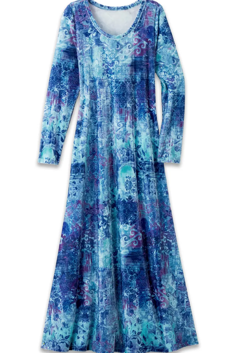 Vestido Santiago en Terciopelo Elástico - Elegancia Cálida de Soft Surroundings