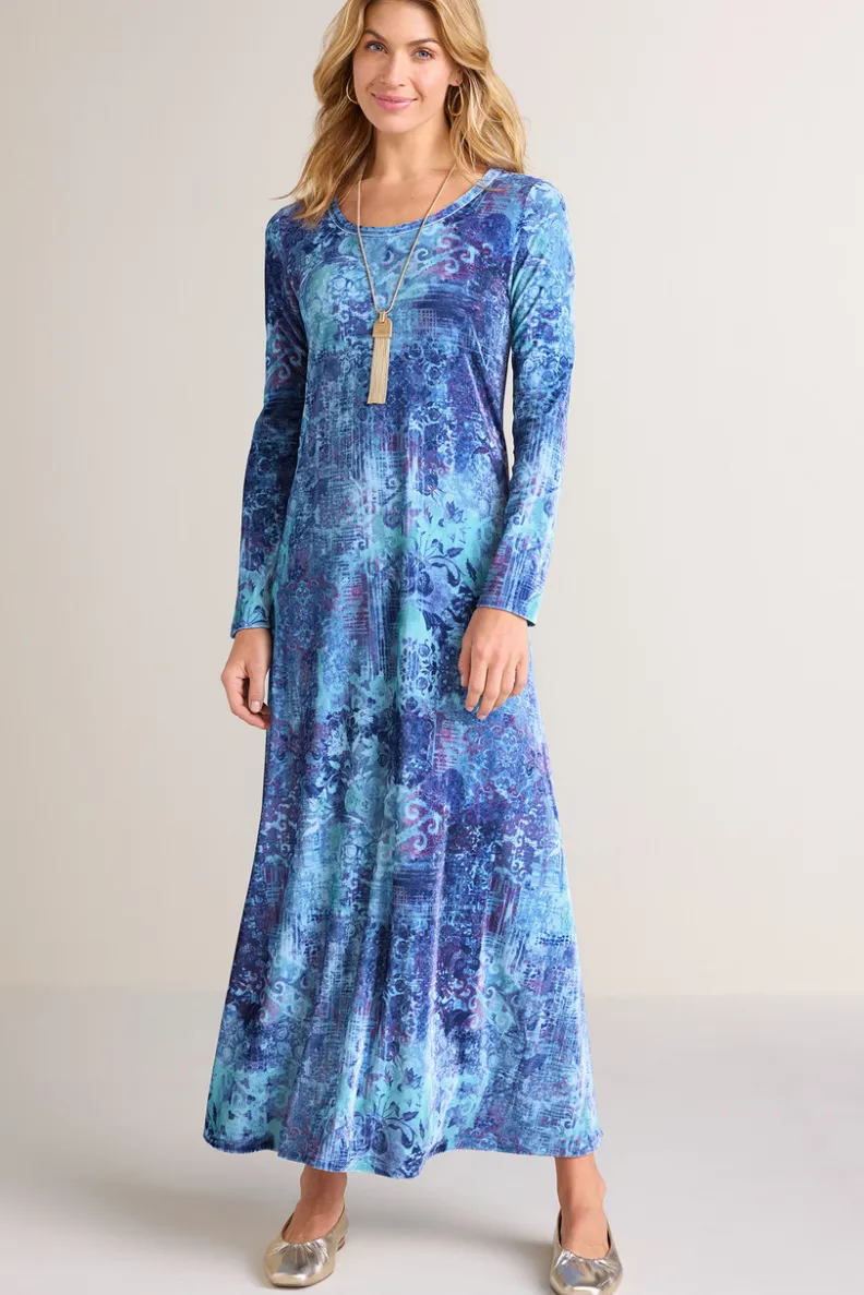 Vestido Santiago en Terciopelo Elástico - Elegancia Cálida de Soft Surroundings