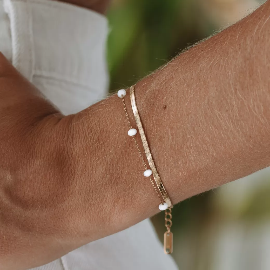 Pulsera Santorini de Capas Superpuestas | Colección Destacada de Atolea Joyería