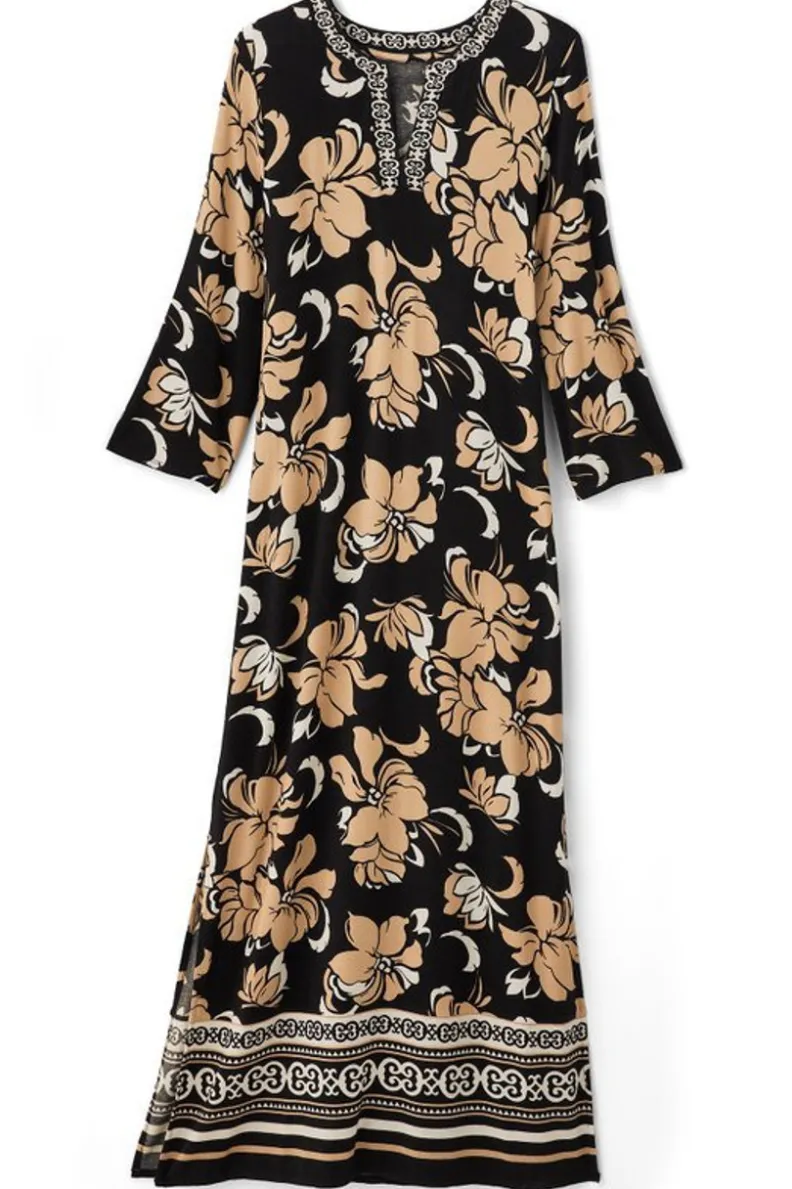 Vestido Largo Sedona de Soft Surroundings - Tejido Suave y Fluido para una Silueta Elegante