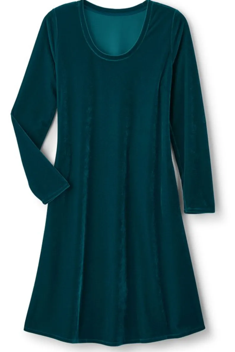 Vestido Santiago Corto en Terciopelo - Elegancia Otoñal de Soft Surroundings