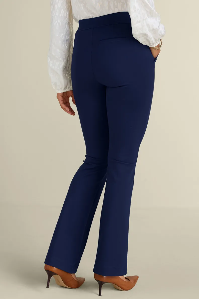 Pantalones Elegantes de Tela Ponte con Corte Bootcamp - Comodidad Premium de la Colección Esencial Soft Surroundings