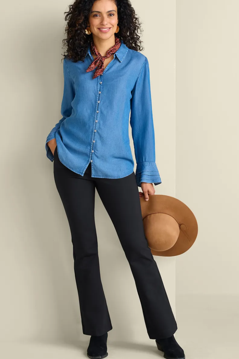 Pantalones Elegantes de Tela Ponte con Corte Bootcamp - Comodidad Premium de la Colección Esencial Soft Surroundings