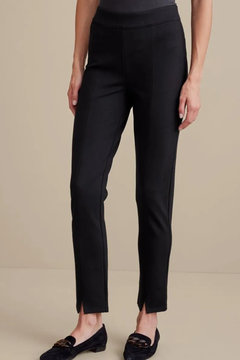 Pantalones Tobilleros Soft Surroundings - Corte Delgado en Punto Ponte con Comodidad Premium (Estilo Versátil para Mujer)