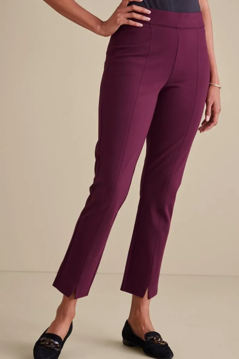 Pantalones Tobilleros Soft Surroundings - Corte Delgado en Punto Ponte con Comodidad Premium (Estilo Versátil para Mujer)