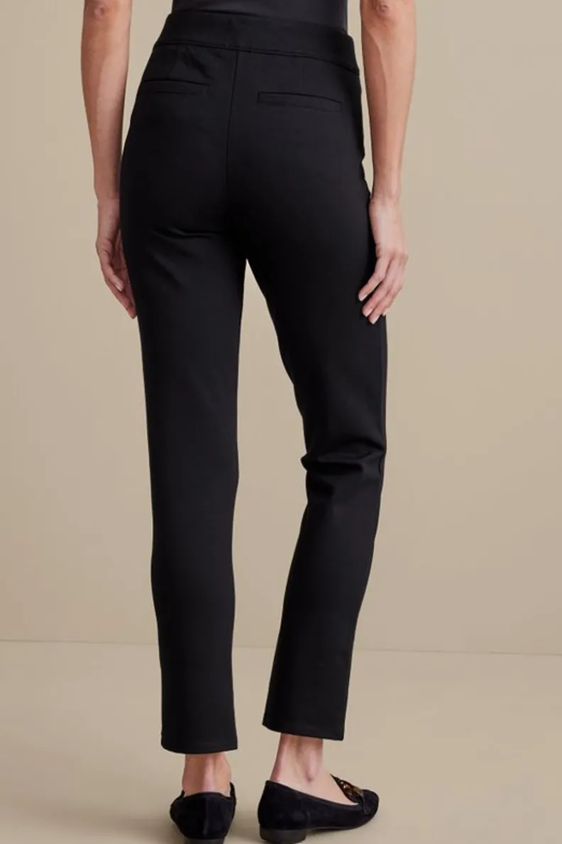 Pantalones Tobilleros Soft Surroundings - Corte Delgado en Punto Ponte con Comodidad Premium (Estilo Versátil para Mujer)