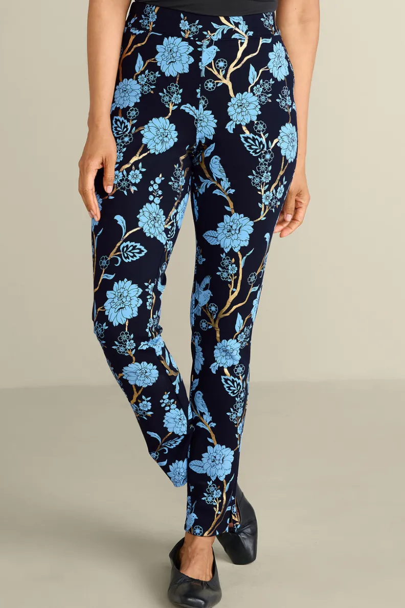 Pantalones Esenciales en Téjido Ponte - Corte Delgado y Cómodo de Entorno Suave
