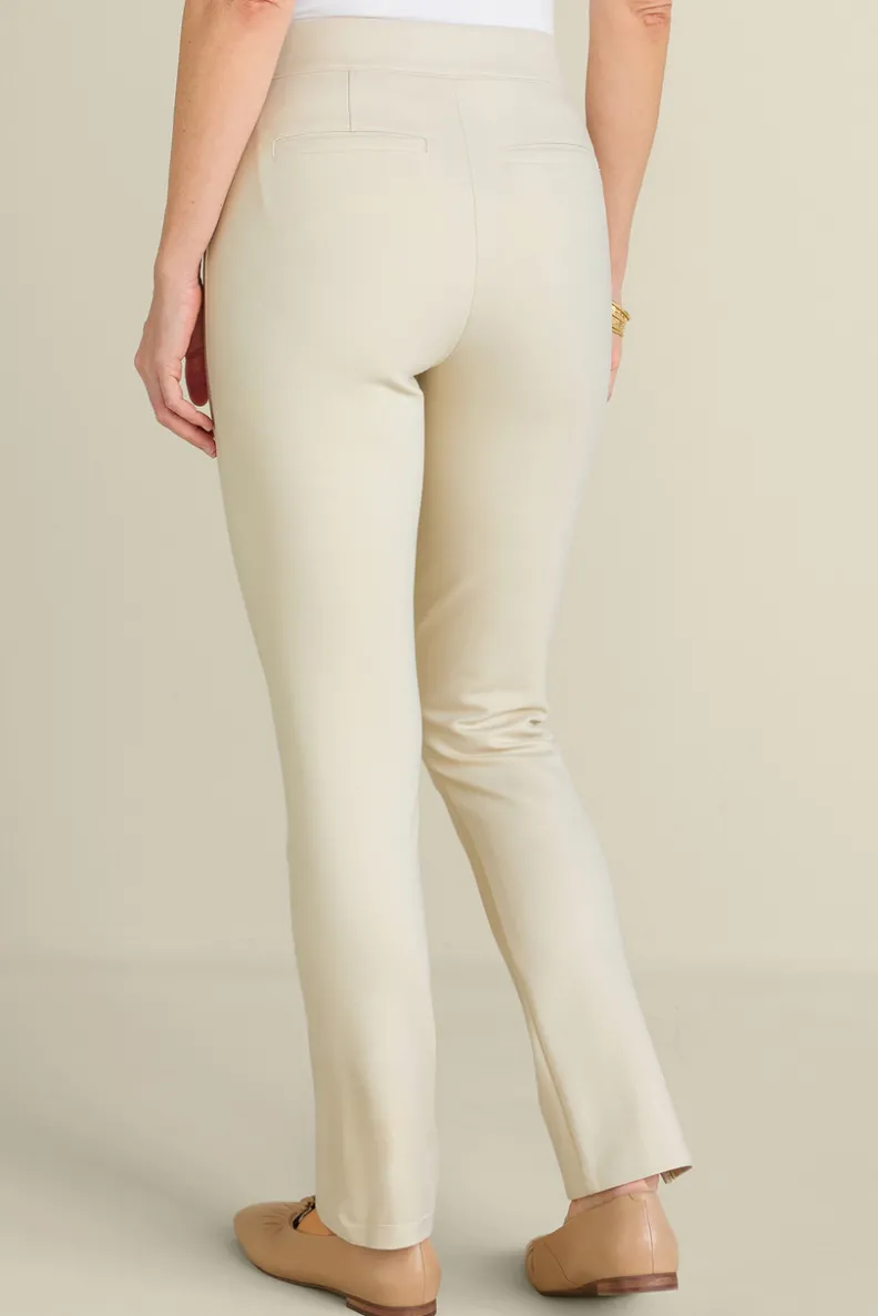 Pantalones Esenciales en Téjido Ponte - Corte Delgado y Cómodo de Entorno Suave