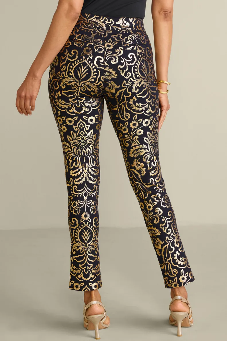 Pantalones Esenciales en Téjido Ponte - Corte Delgado y Cómodo de Entorno Suave