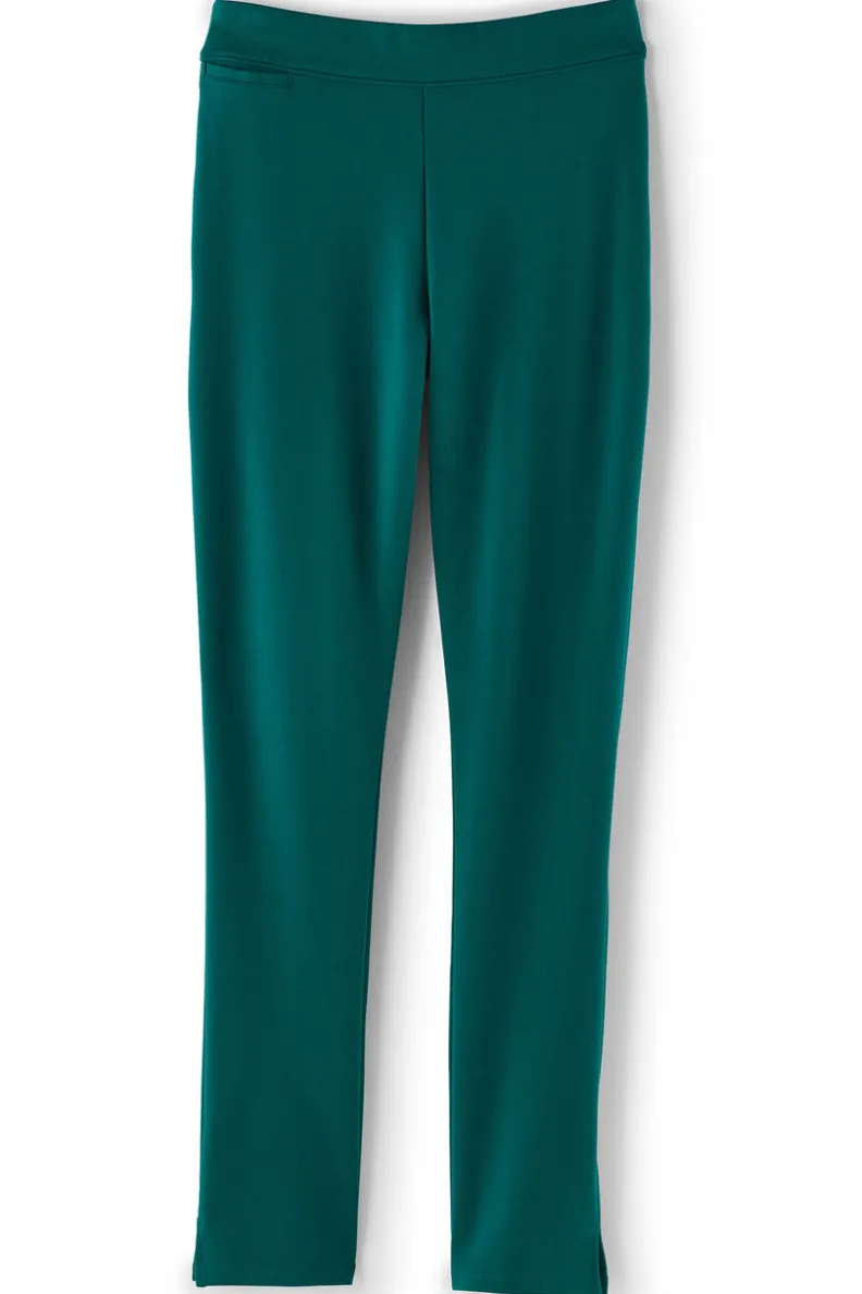 Pantalones Esenciales en Téjido Ponte - Corte Delgado y Cómodo de Entorno Suave