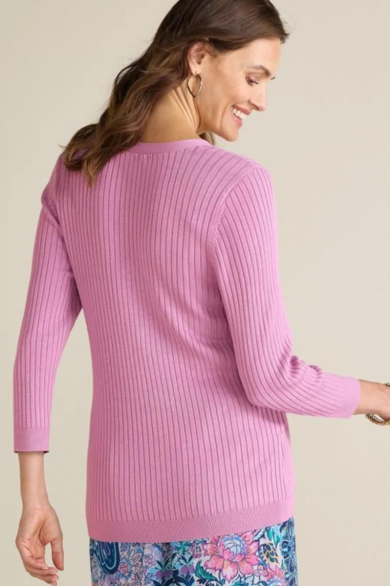 Soft Surroundings - Jersey Esencial Linnie de Punto Acanalado Suave para Mujer