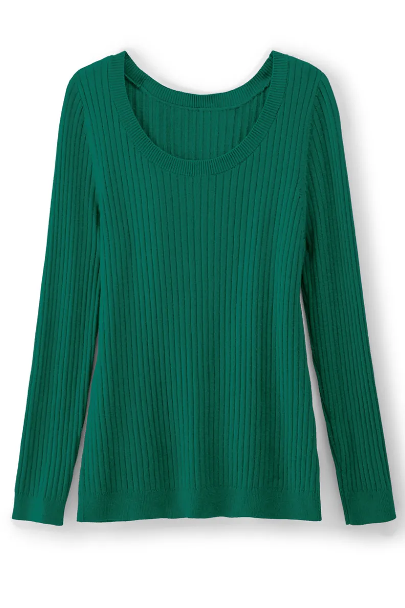 Jersey esencial en punto acanalado suave - Tops casuales de Soft Surroundings