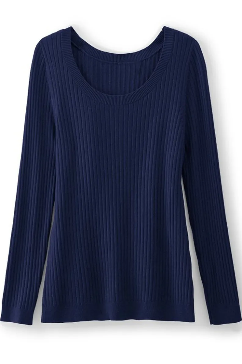 Jersey esencial en punto acanalado suave - Tops casuales de Soft Surroundings