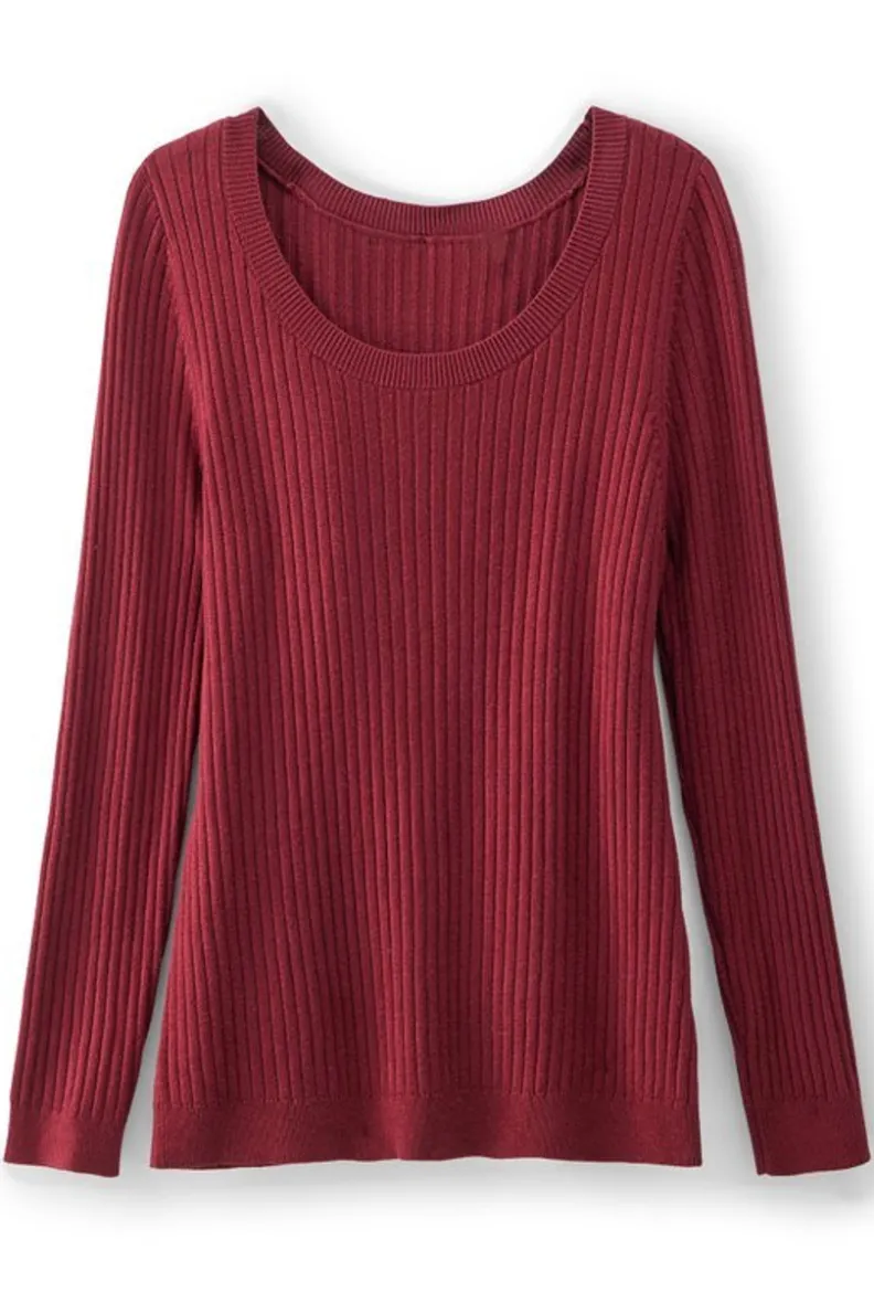 Jersey esencial en punto acanalado suave - Tops casuales de Soft Surroundings