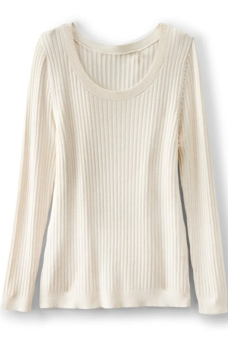 Jersey esencial en punto acanalado suave - Tops casuales de Soft Surroundings