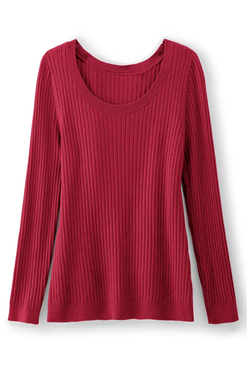 Jersey esencial en punto acanalado suave - Tops casuales de Soft Surroundings