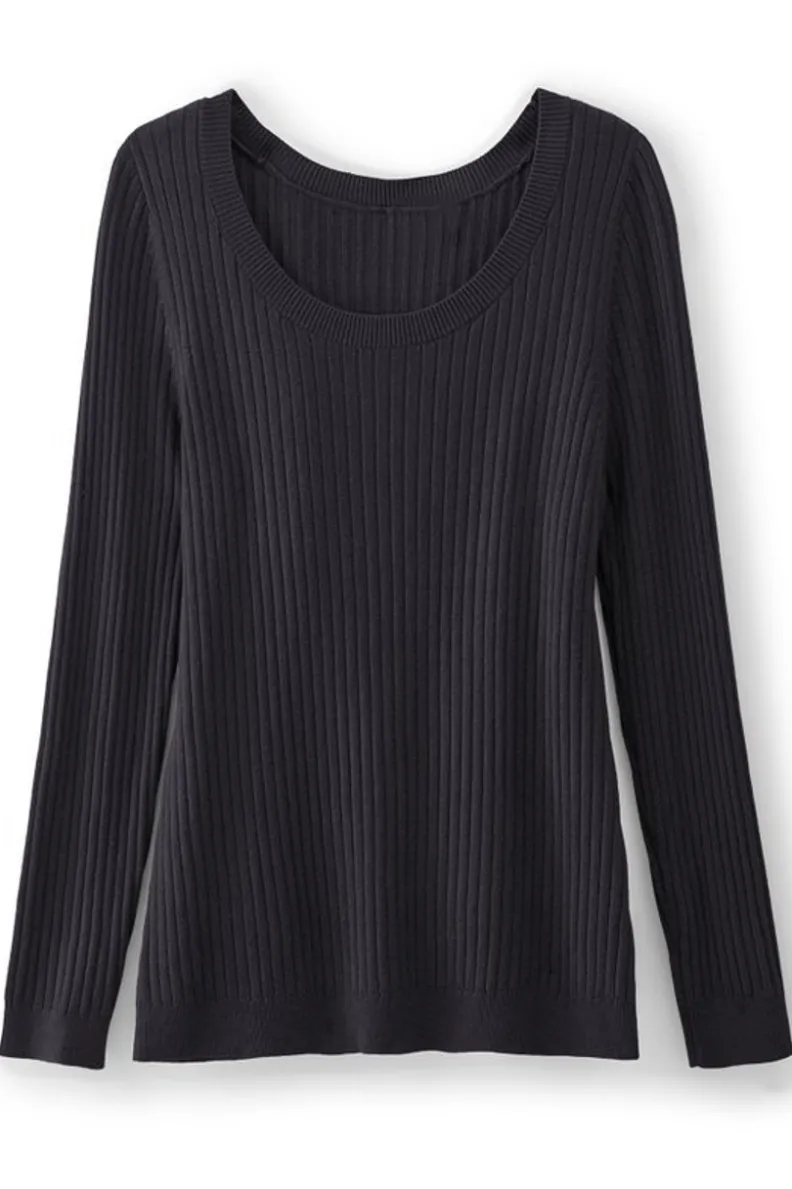 Jersey esencial en punto acanalado suave - Tops casuales de Soft Surroundings