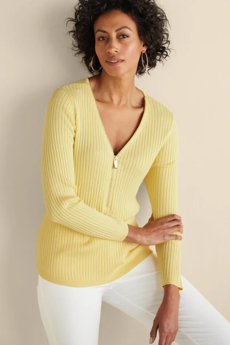 Suéter Valentina Texturizado - Abrigo Esencial en Punto Acanalado para Mujer (Colección Soft Surroundings)