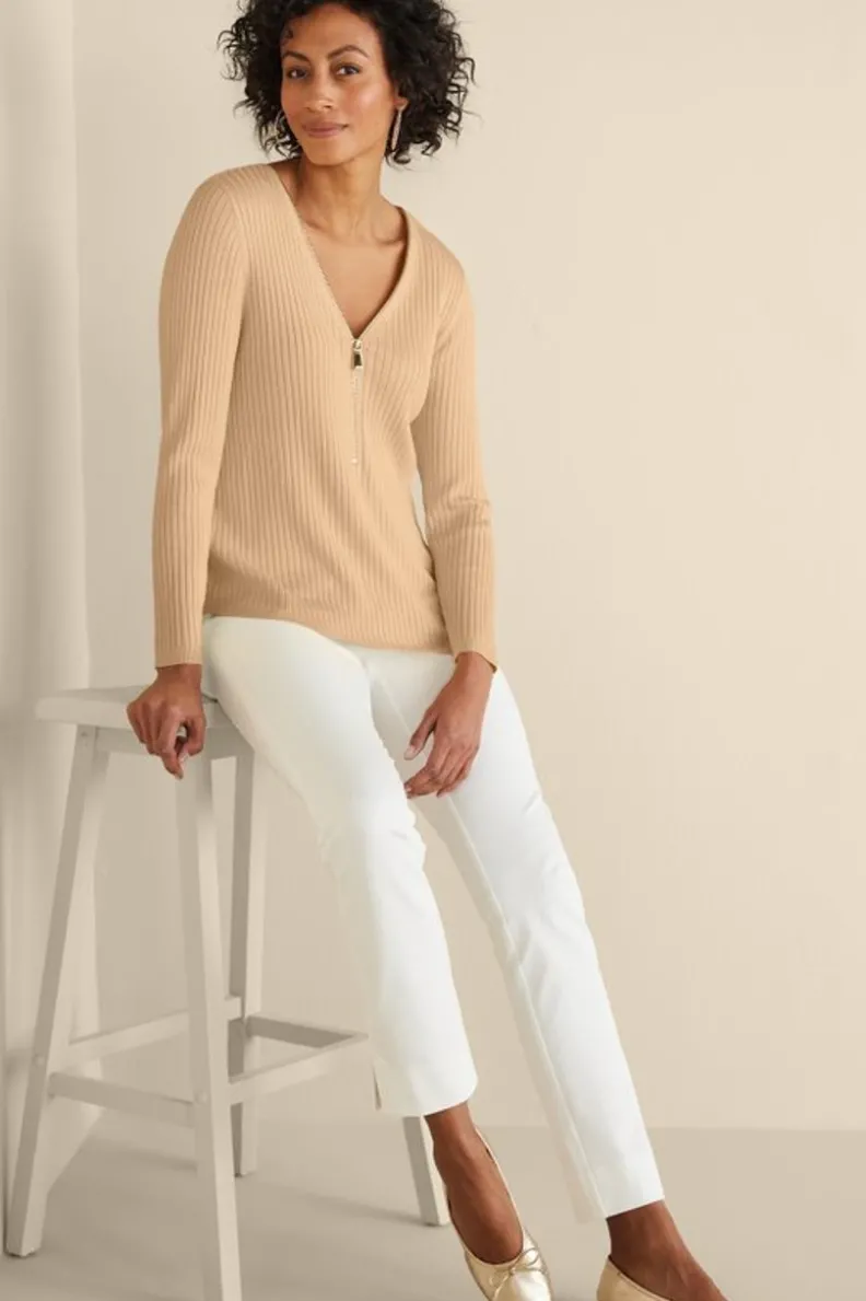 Suéter Valentina Texturizado - Abrigo Esencial en Punto Acanalado para Mujer (Colección Soft Surroundings)