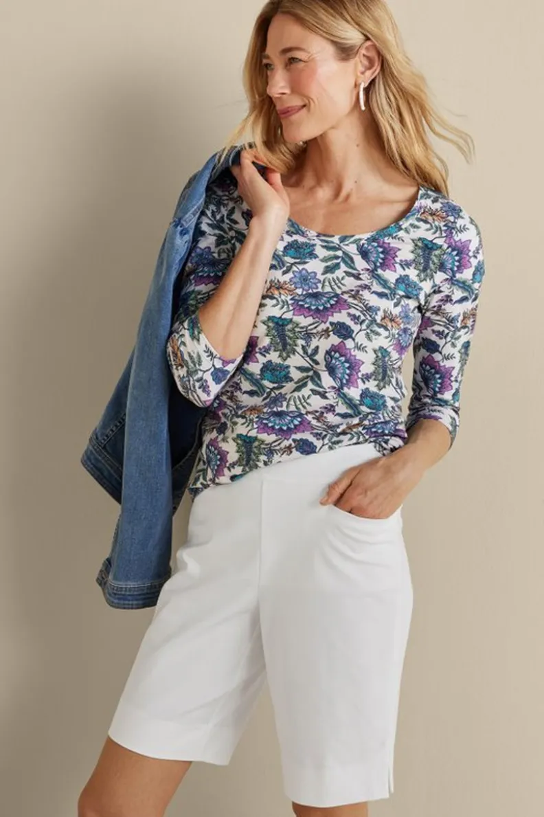 Bermudas Ultra Suaves con Tiro Alto - Comodidad Absoluta para el Día a Día (Colección Soft Surroundings)