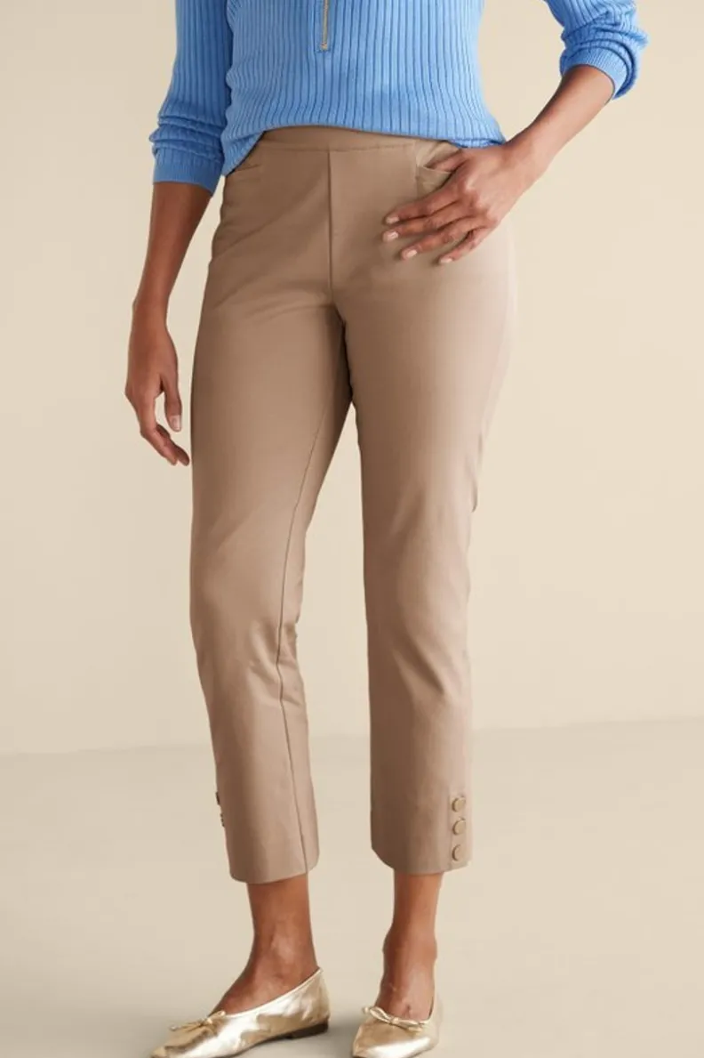 Pantalones Essential de Soft Surroundings: Corte Delgado y Tejido Ultra Suave para una Silueta Estilizada - Modelo Recortado con Ajuste Perfecto que Acompaña Tu Movimiento
