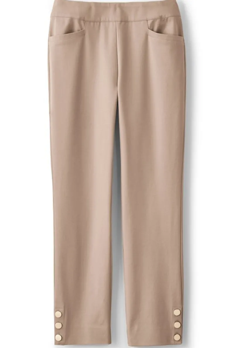 Pantalones Essential de Soft Surroundings: Corte Delgado y Tejido Ultra Suave para una Silueta Estilizada - Modelo Recortado con Ajuste Perfecto que Acompaña Tu Movimiento