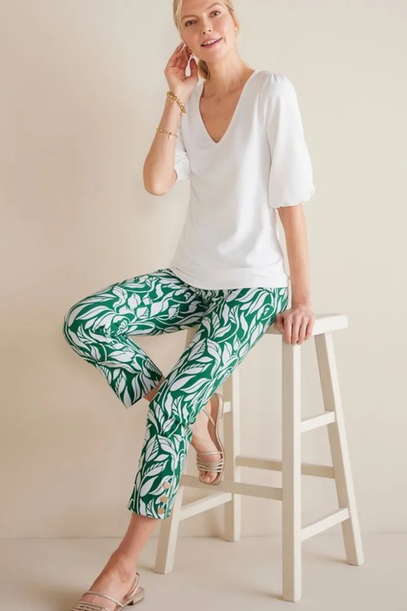 Pantalones Essential de Soft Surroundings: Corte Delgado y Tejido Ultra Suave para una Silueta Estilizada - Modelo Recortado con Ajuste Perfecto que Acompaña Tu Movimiento
