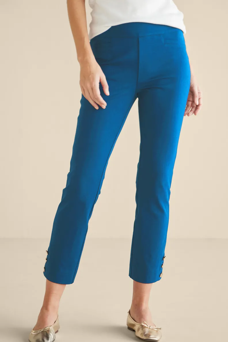 Pantalones Essential de Soft Surroundings: Corte Delgado y Tejido Ultra Suave para una Silueta Estilizada - Modelo Recortado con Ajuste Perfecto que Acompaña Tu Movimiento