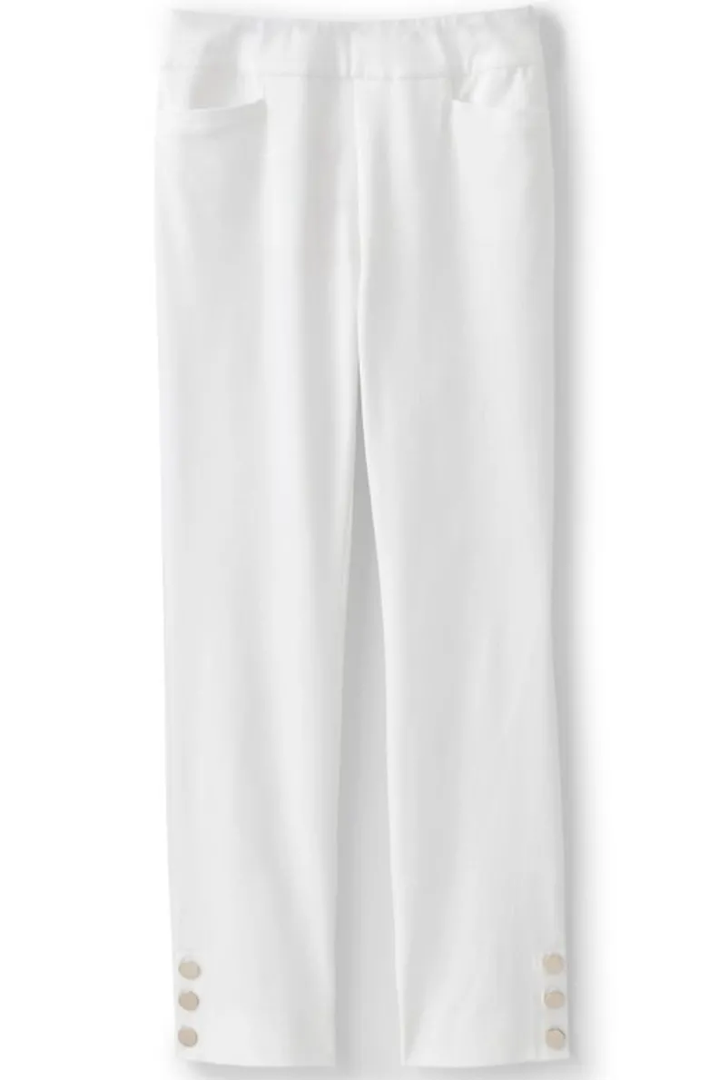 Pantalones Essential de Soft Surroundings: Corte Delgado y Tejido Ultra Suave para una Silueta Estilizada - Modelo Recortado con Ajuste Perfecto que Acompaña Tu Movimiento