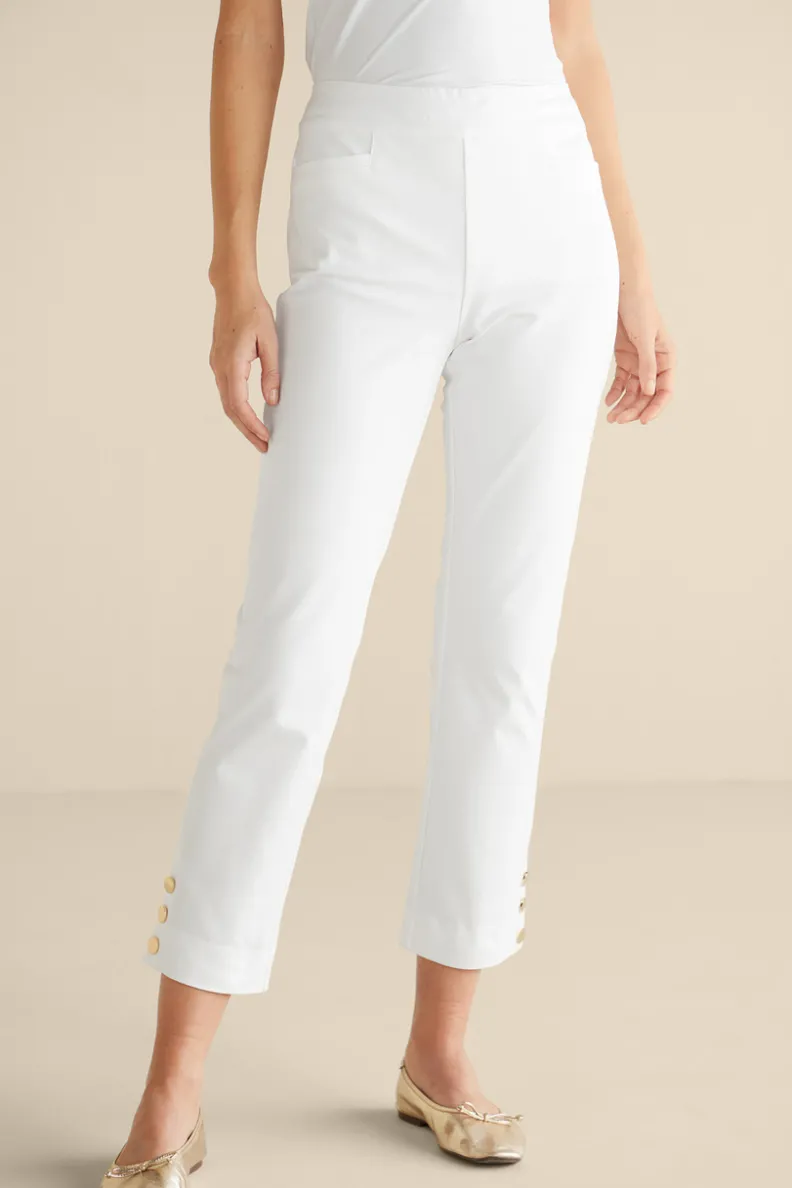 Pantalones Essential de Soft Surroundings: Corte Delgado y Tejido Ultra Suave para una Silueta Estilizada - Modelo Recortado con Ajuste Perfecto que Acompaña Tu Movimiento