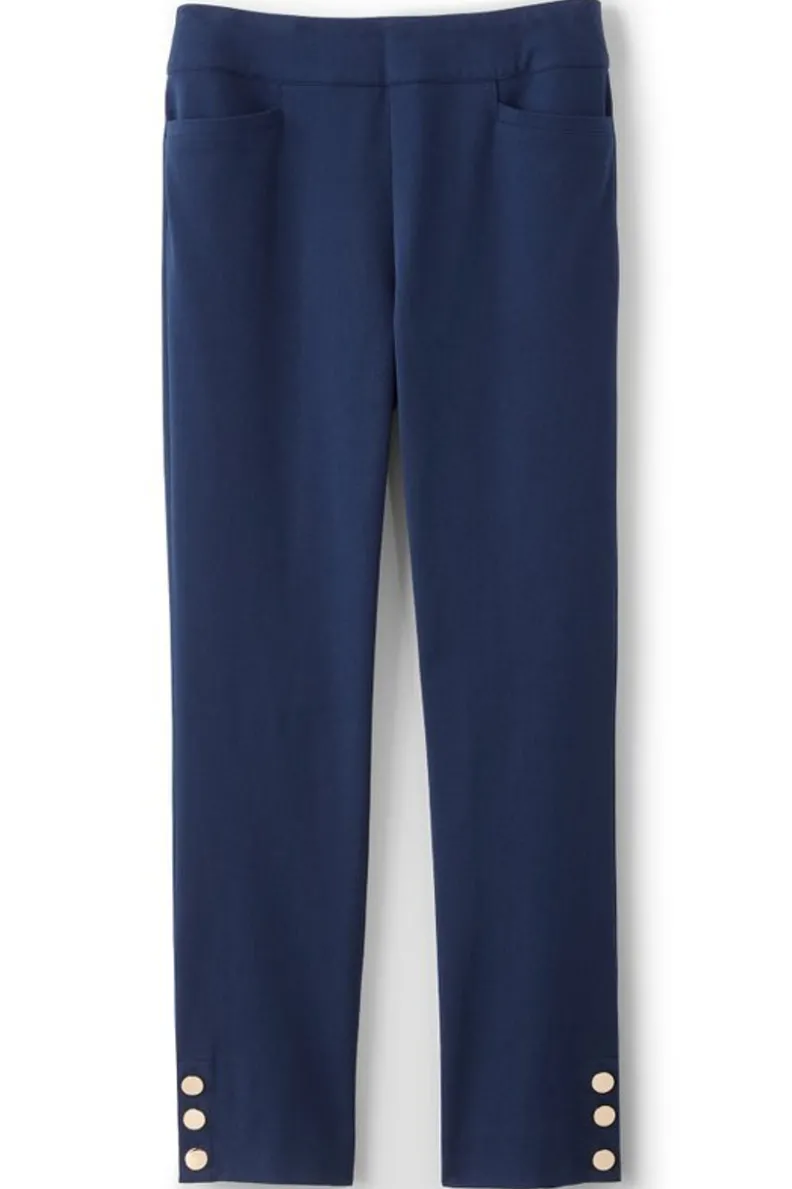 Pantalones Essential de Soft Surroundings: Corte Delgado y Tejido Ultra Suave para una Silueta Estilizada - Modelo Recortado con Ajuste Perfecto que Acompaña Tu Movimiento