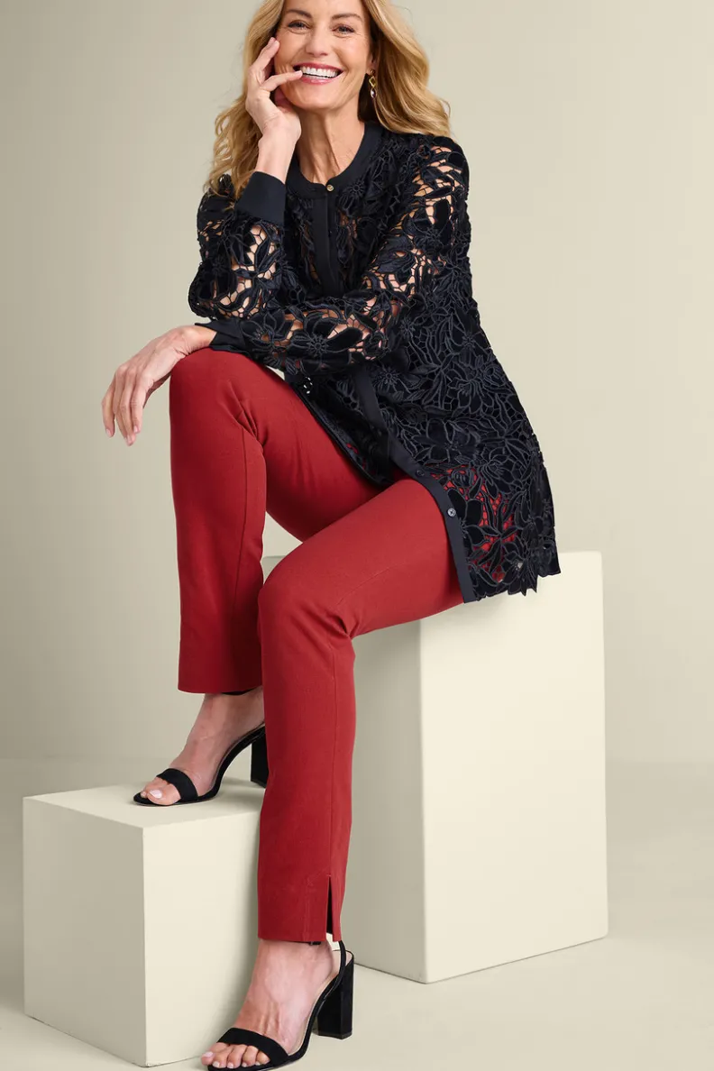 Pantalones esbeltos Soft Surroundings: tejido esencial ultraligero con ajuste cómodo para uso diario