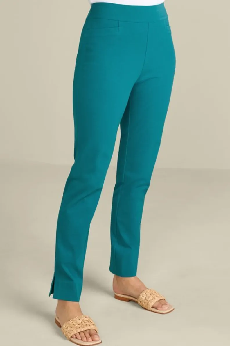 Pantalones esbeltos Soft Surroundings: tejido esencial ultraligero con ajuste cómodo para uso diario