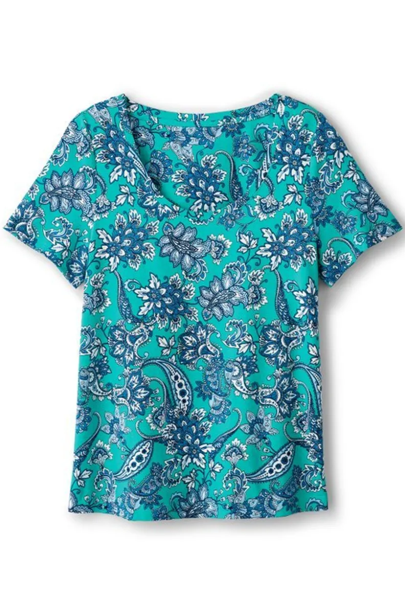 Camiseta Básica Supima de Manga Corta - Suavidad Excepcional by Soft Surroundings