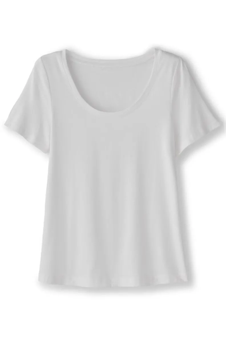 Camiseta Básica Supima de Manga Corta - Suavidad Excepcional by Soft Surroundings