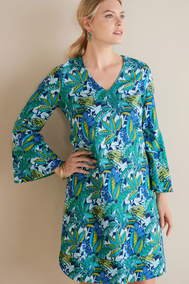 Vestido Soleil de Soft Surroundings - Tejido transpirable con mezcla de lino para look veraniego