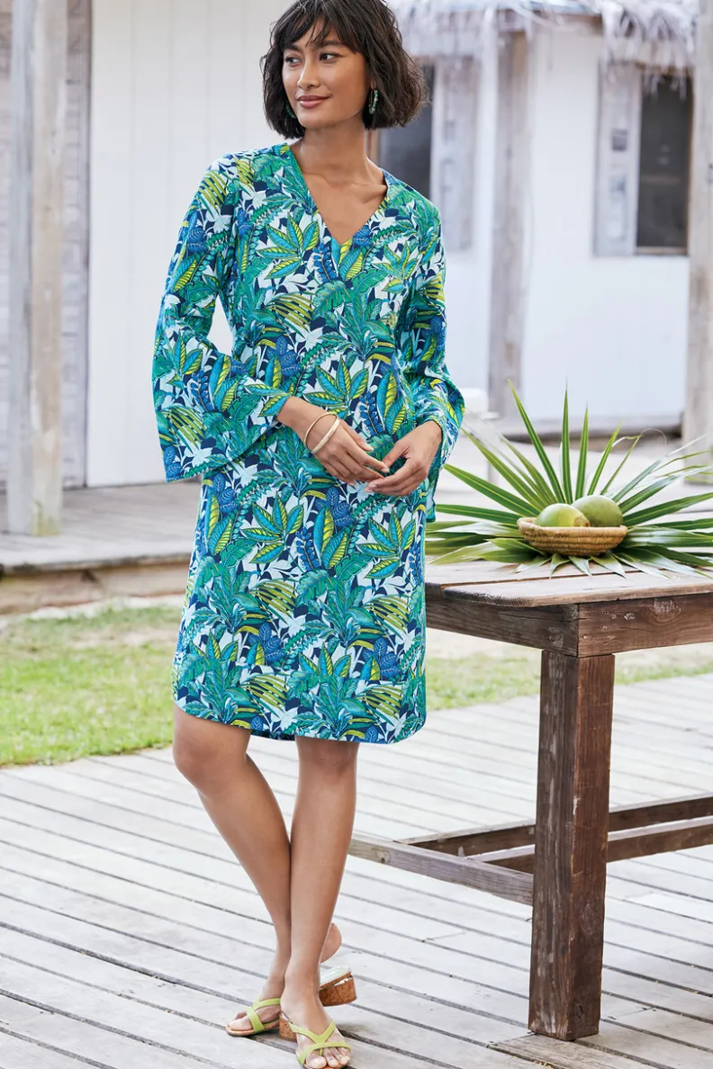 Vestido Soleil de Soft Surroundings - Tejido transpirable con mezcla de lino para look veraniego