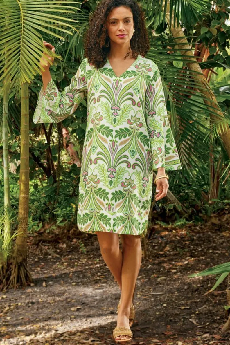 Vestido Soleil de Soft Surroundings - Tejido transpirable con mezcla de lino para look veraniego