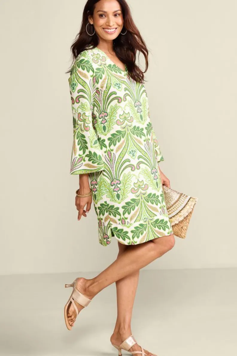Vestido Soleil de Soft Surroundings - Tejido transpirable con mezcla de lino para look veraniego