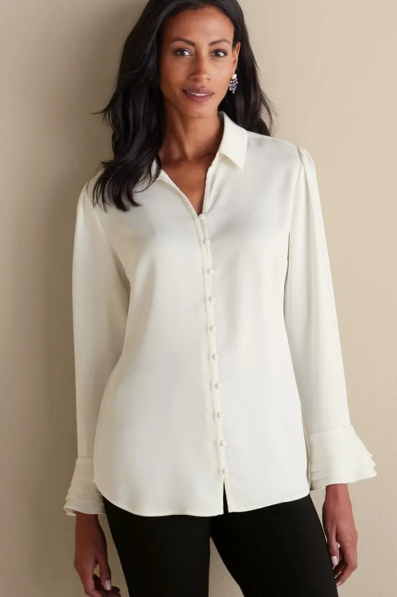 Blusa Versátil con Aire Sedoso - Elegancia Cotidiana en Diseño Exclusivo