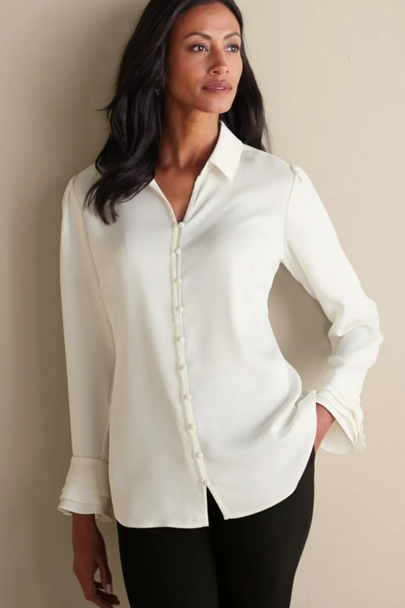 Blusa Versátil con Aire Sedoso - Elegancia Cotidiana en Diseño Exclusivo