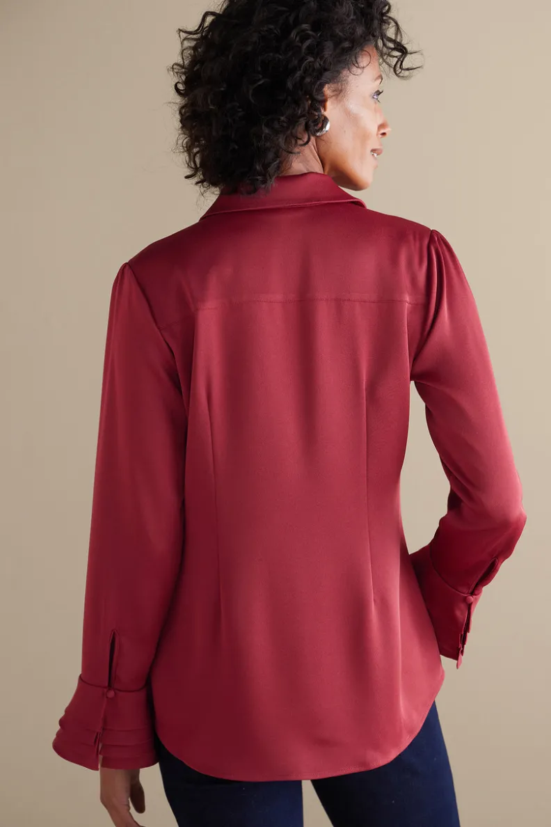 Blusa Versátil con Aire Sedoso - Elegancia Cotidiana en Diseño Exclusivo