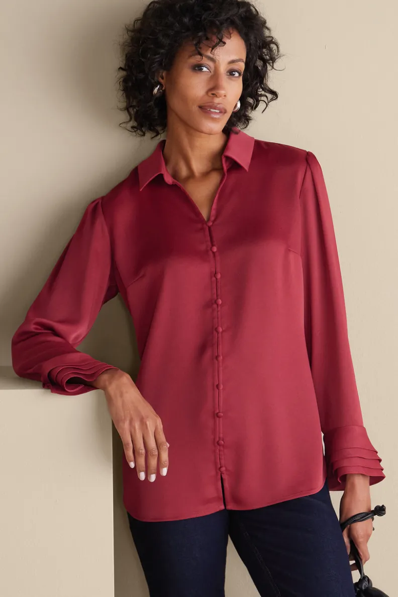 Blusa Versátil con Aire Sedoso - Elegancia Cotidiana en Diseño Exclusivo