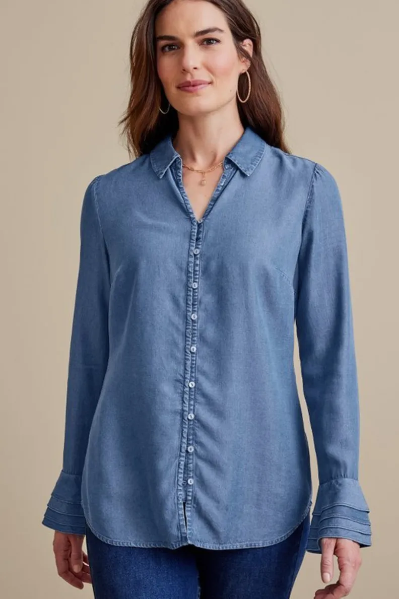 Camisa Relax Sonnet en Tencel™ - Tejido Chambray Ultra Suave - Colección Soft Surroundings