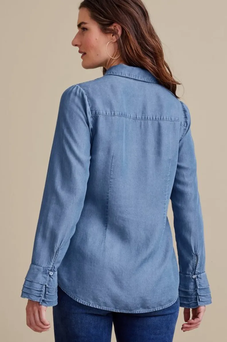 Camisa Relax Sonnet en Tencel™ - Tejido Chambray Ultra Suave - Colección Soft Surroundings