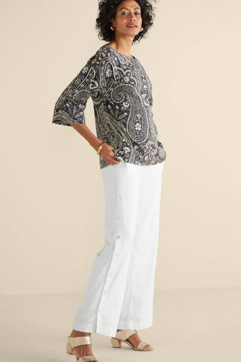 Pantalón veraniego de corte holgado en tejido transpirable de lino - Colección Sonoma by Soft Surroundings