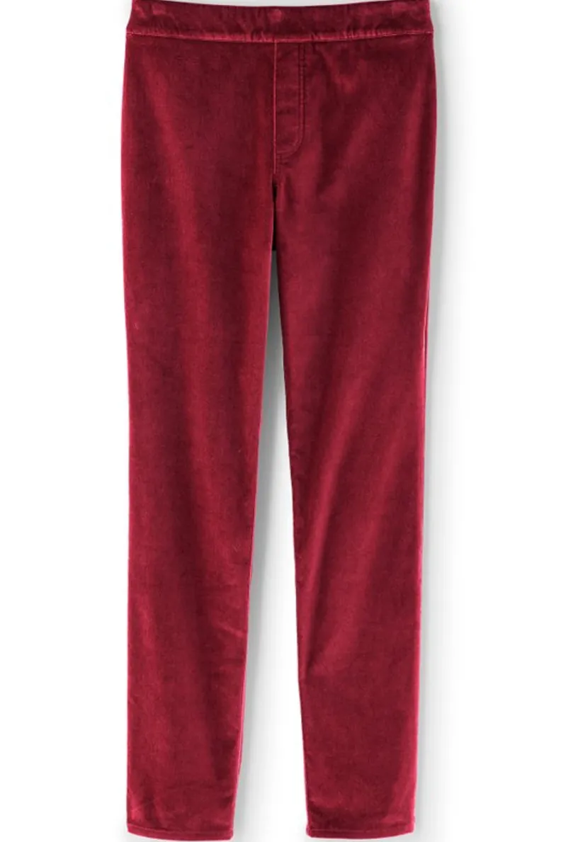 Pantalones Sutton en pana suave con cinturilla elástica - Corte delgado para elegancia diaria de Soft Surroundings
