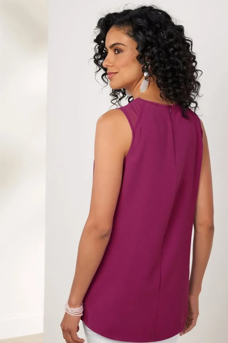Túnica Teagan de Soft Surroundings - Blusa Holgada con Detalles en Punto para un Estilo Casual Sofisticado  

(Nota: Esta versión reorganiza elementos clave manteniendo la esencia original, incorpora términos descriptivos naturales como 