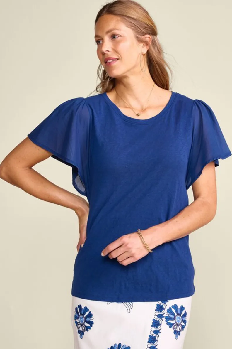 Blusa Tessa en Azul Patrimonio - Confort Suave para Outfits Diarios