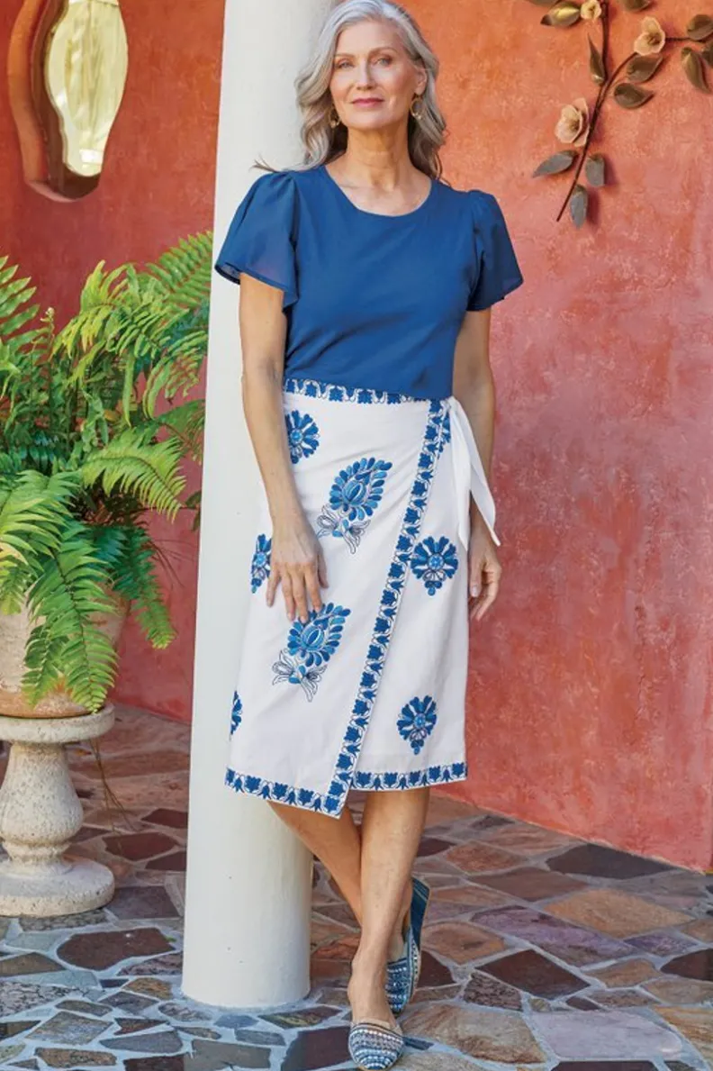 Blusa Tessa en Azul Patrimonio - Confort Suave para Outfits Diarios